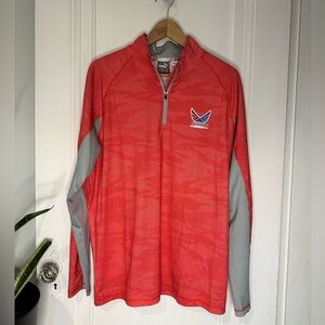PUMA Volition America Signature Golf 1/4 Zip Pullover Quiet Shade Size medium